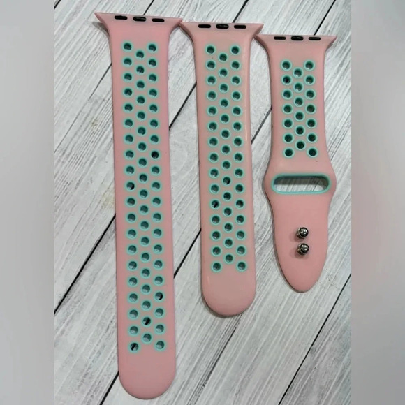 Interchangeable Watch Bands Fits Apple Watch’s Size  42/44mm Pink Blue - Picture 2 of 5